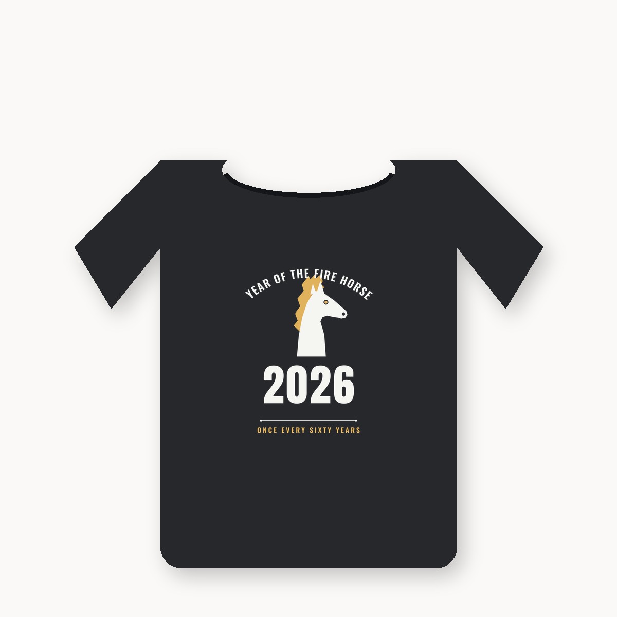 Year of the Fire Horse 2026 graphic t-shirt