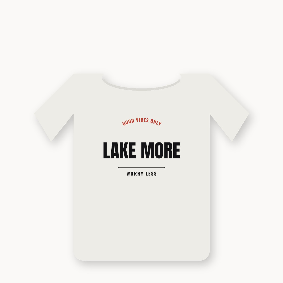Good Vibes Only Lake More Worry Less graphic t-shirt — alternate color