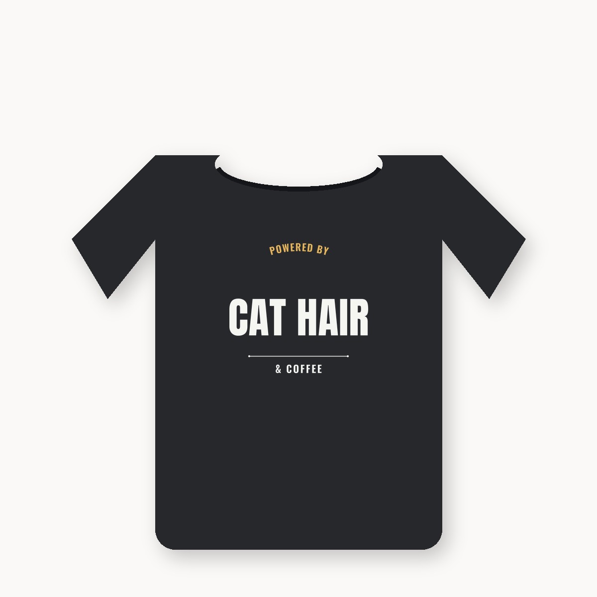 Powered By Cat Hair & Coffee graphic tee