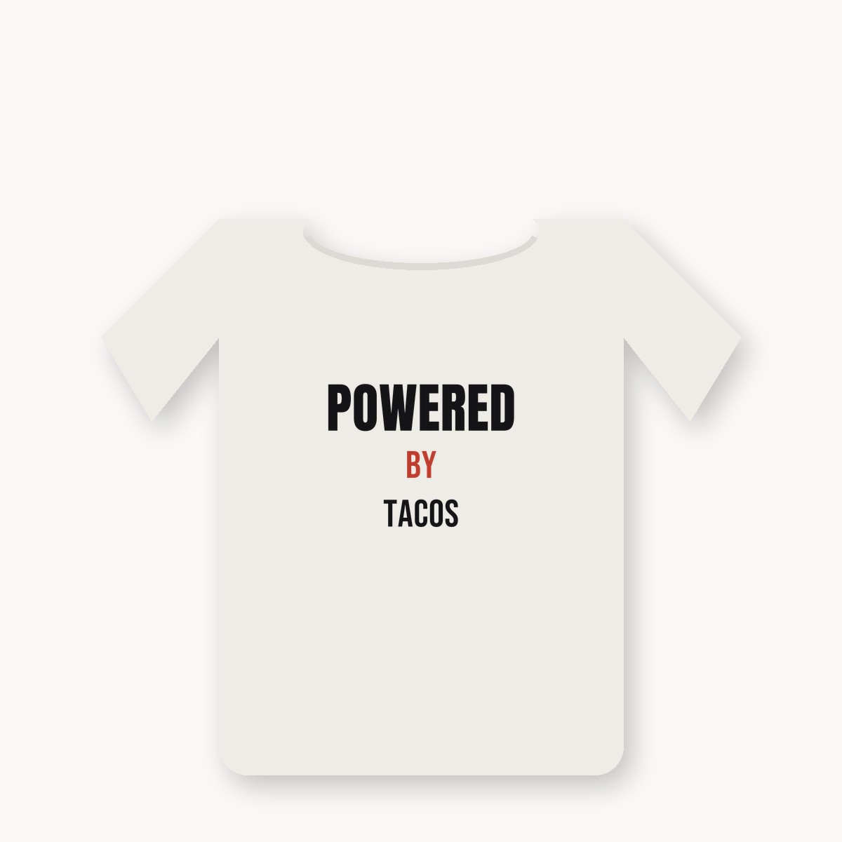 Powered By Tacos graphic t-shirt — alternate color
