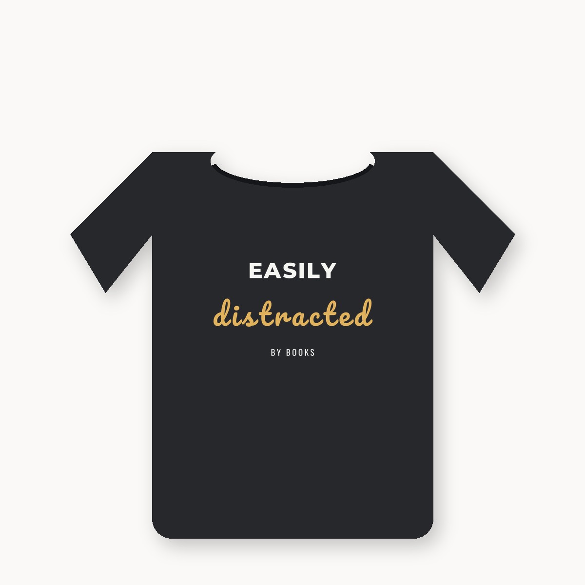EASILY distracted BY BOOKS graphic tee