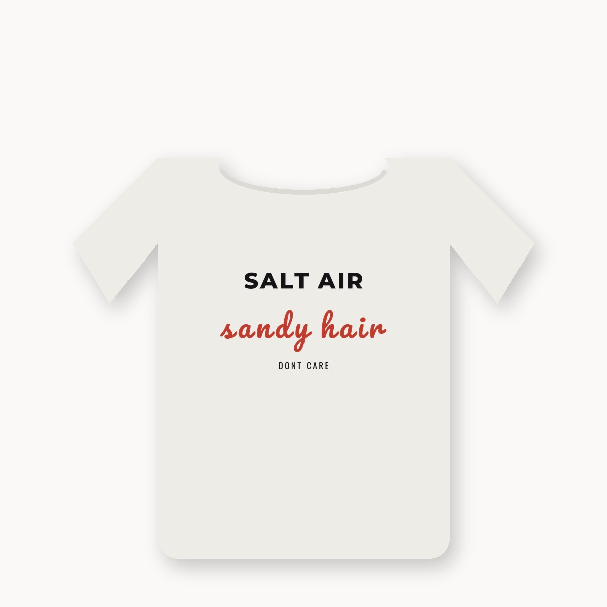 SALT AIR sandy hair DONT CARE graphic t-shirt — alternate color