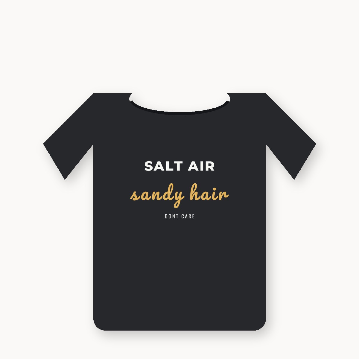 SALT AIR sandy hair DONT CARE graphic tee