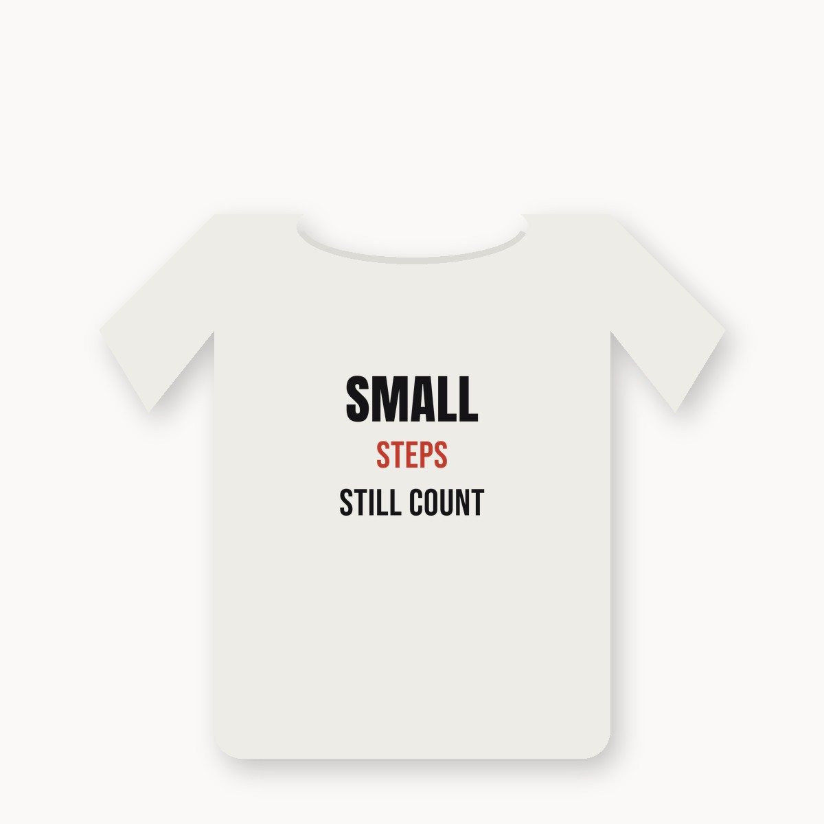 Small Steps Still Count graphic t-shirt — alternate color