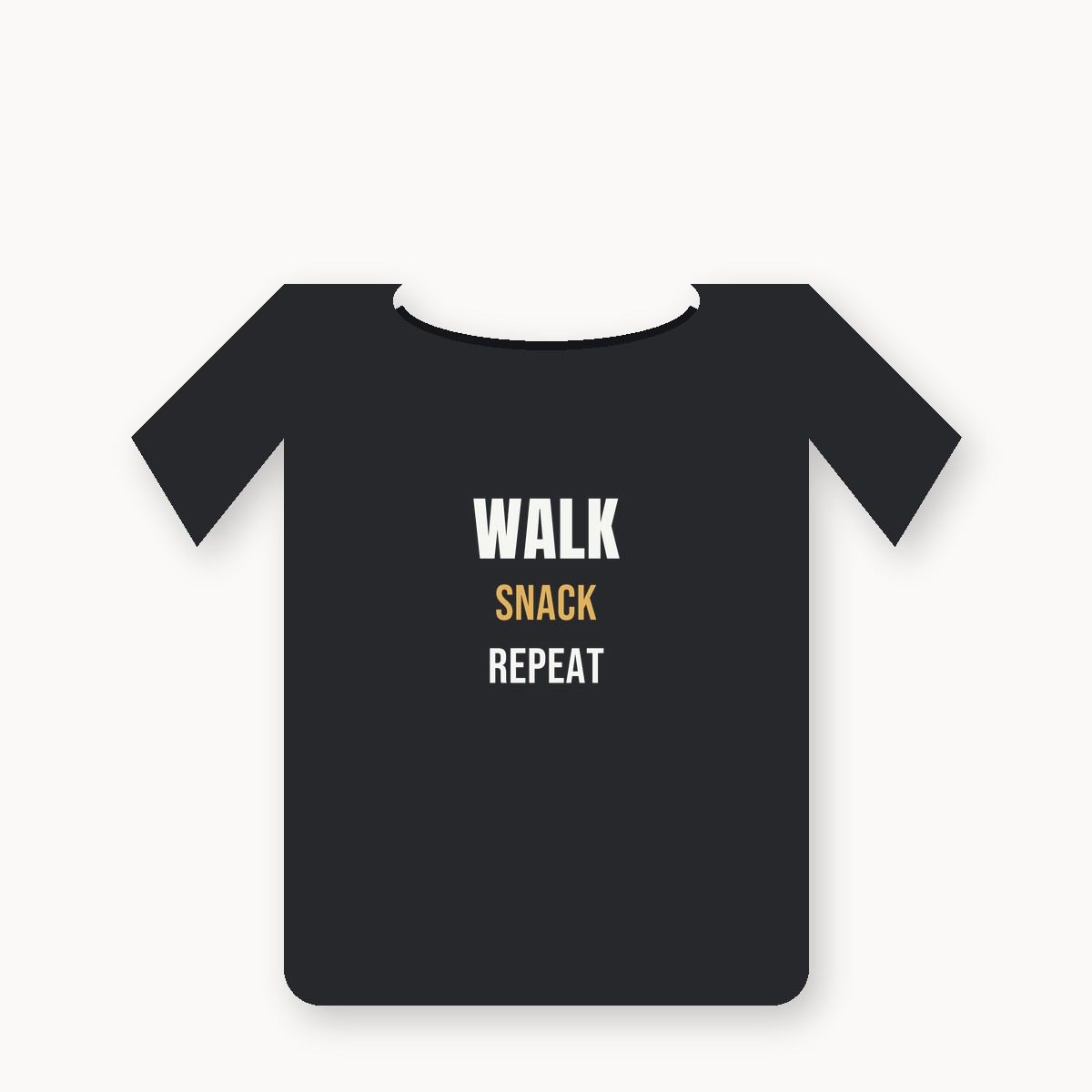 Walk Snack Repeat graphic t-shirt