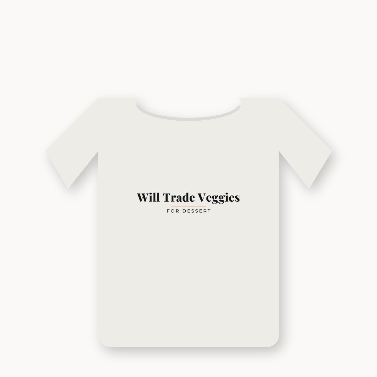 Will Trade Veggies For Dessert graphic t-shirt — alternate color