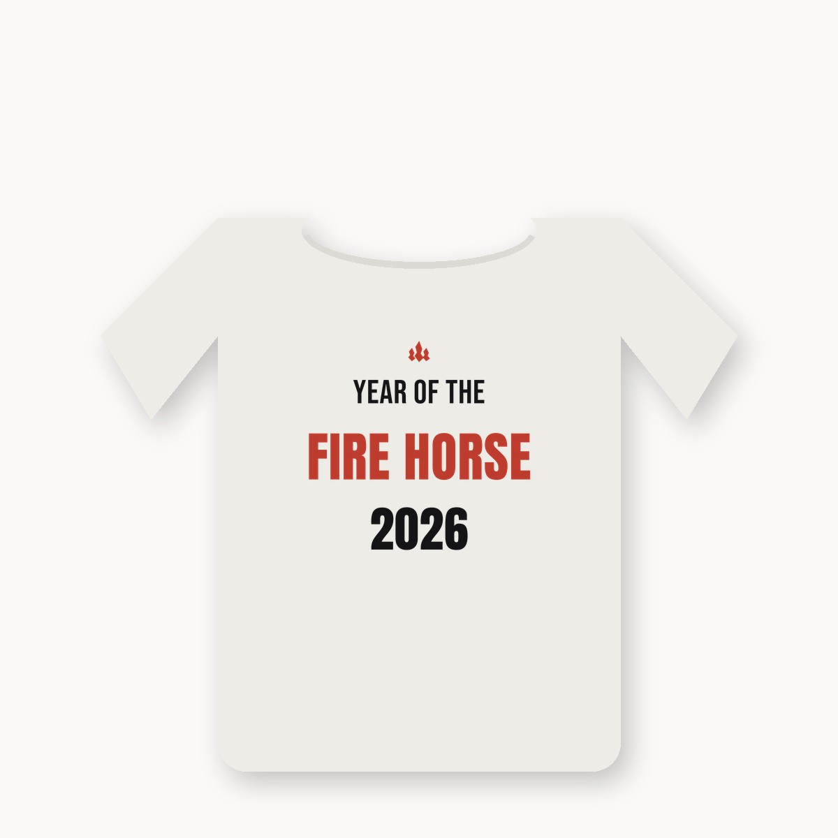 Fire Horse 2026 graphic t-shirt — alternate color